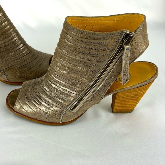 Paul Green Cayanne Peep Toe Metallic Bootie US Size 9 / UK Size 6.5 - Picture 4 of 14
